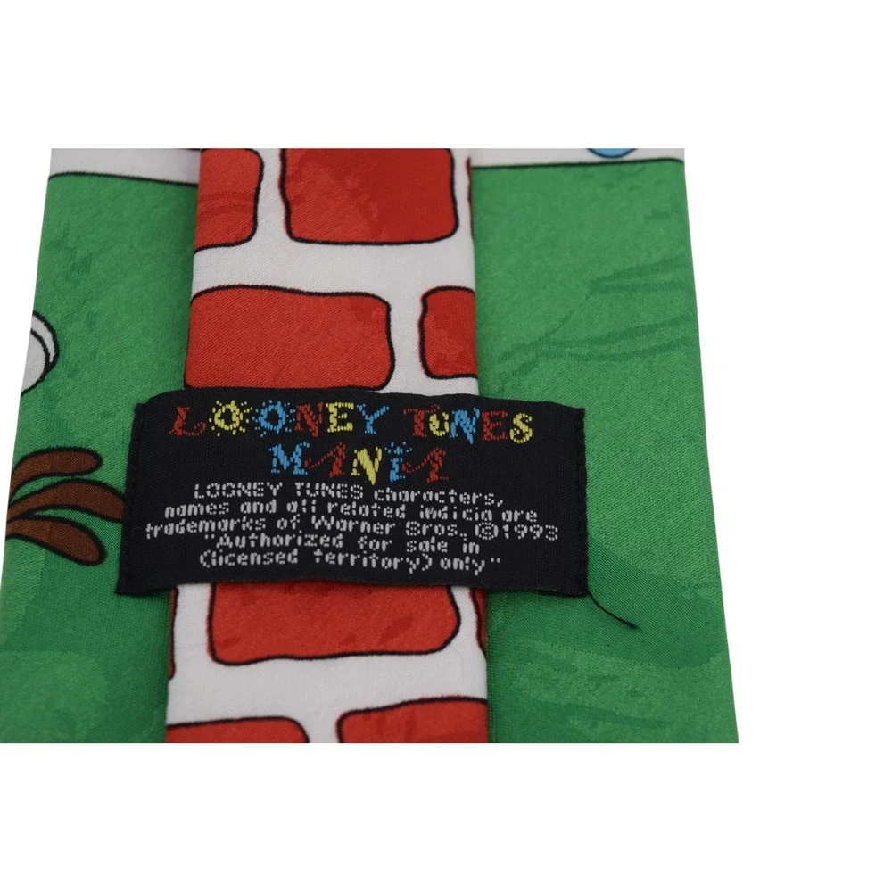 Vintage Looney Tunes Christmas Necktie Taz‎ Bugs Bunny Sylvester Tie